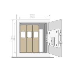 Yale Yüksek Güvenlikli Parmak İzli - Ofis Tipi Motorlu Kasa - YSFB/400/EB1