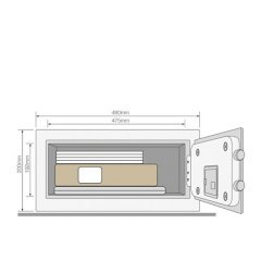 Yale Yüksek Güvenlikli Parmak İzli - Laptop Tipi Motorlu Kasa - YLFB/200/EB1