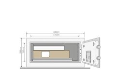 Yale Yüksek Güvenlikli Motorlu Otel Kasaları - Laptop Tipi - YLHB/200/EB1