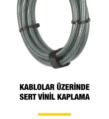 Yale Maksimum Güvenlikli Kablolu U Bisiklet Kilidi - YUL3C/14/230/1