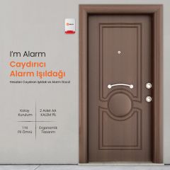 Im Smart Mini Kapı Alarmı Darbe Sensörlü Dokunmatik Ekran + Mini Işıldak