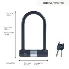 Yale Essential U - Bisiklet Kilidi - Anahtarlı YUL0/18/192/2