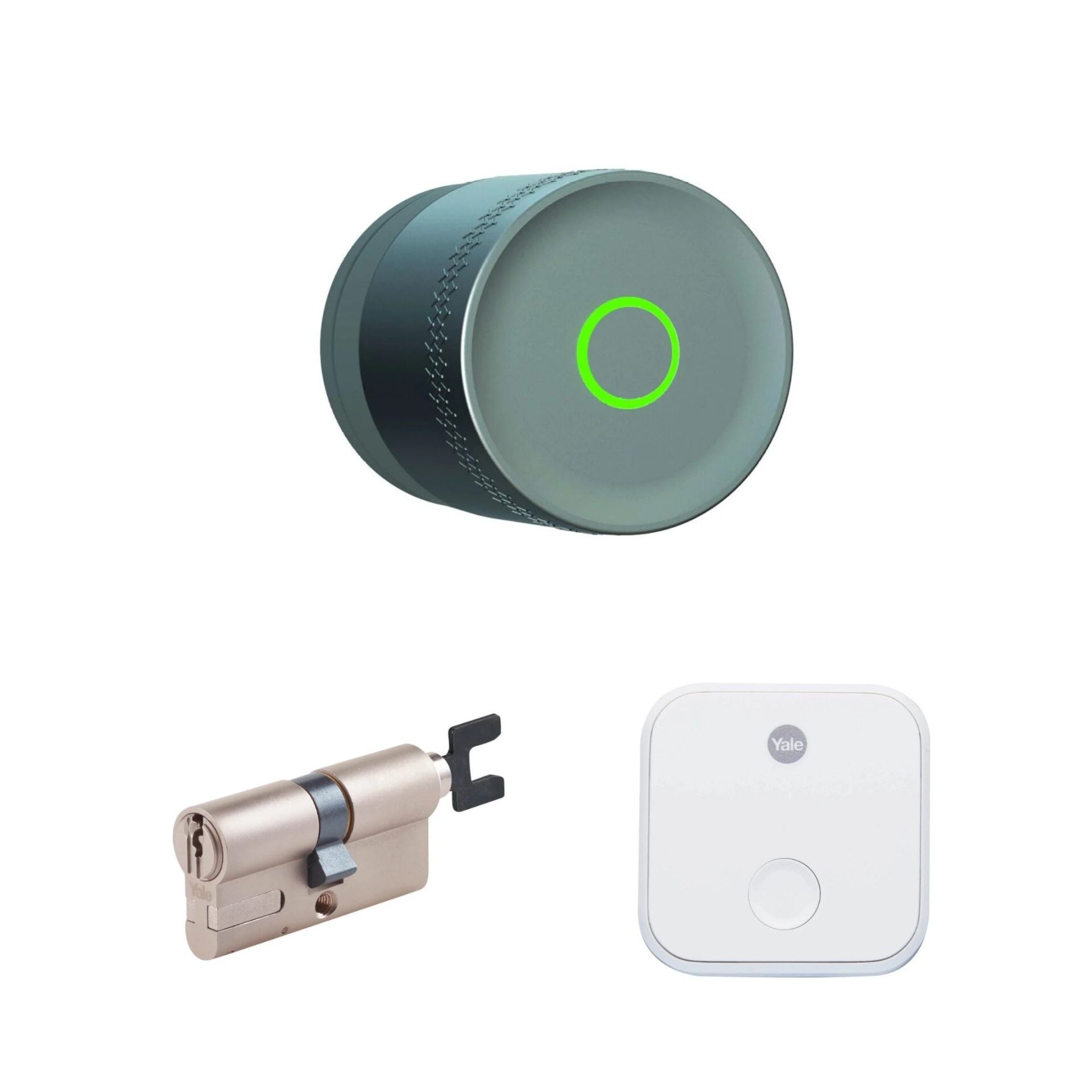 Yale Linus L2 Lite Akıllı Kilit Seti Gümüş Linus, Barel ve Wi-Fi Köprüsü