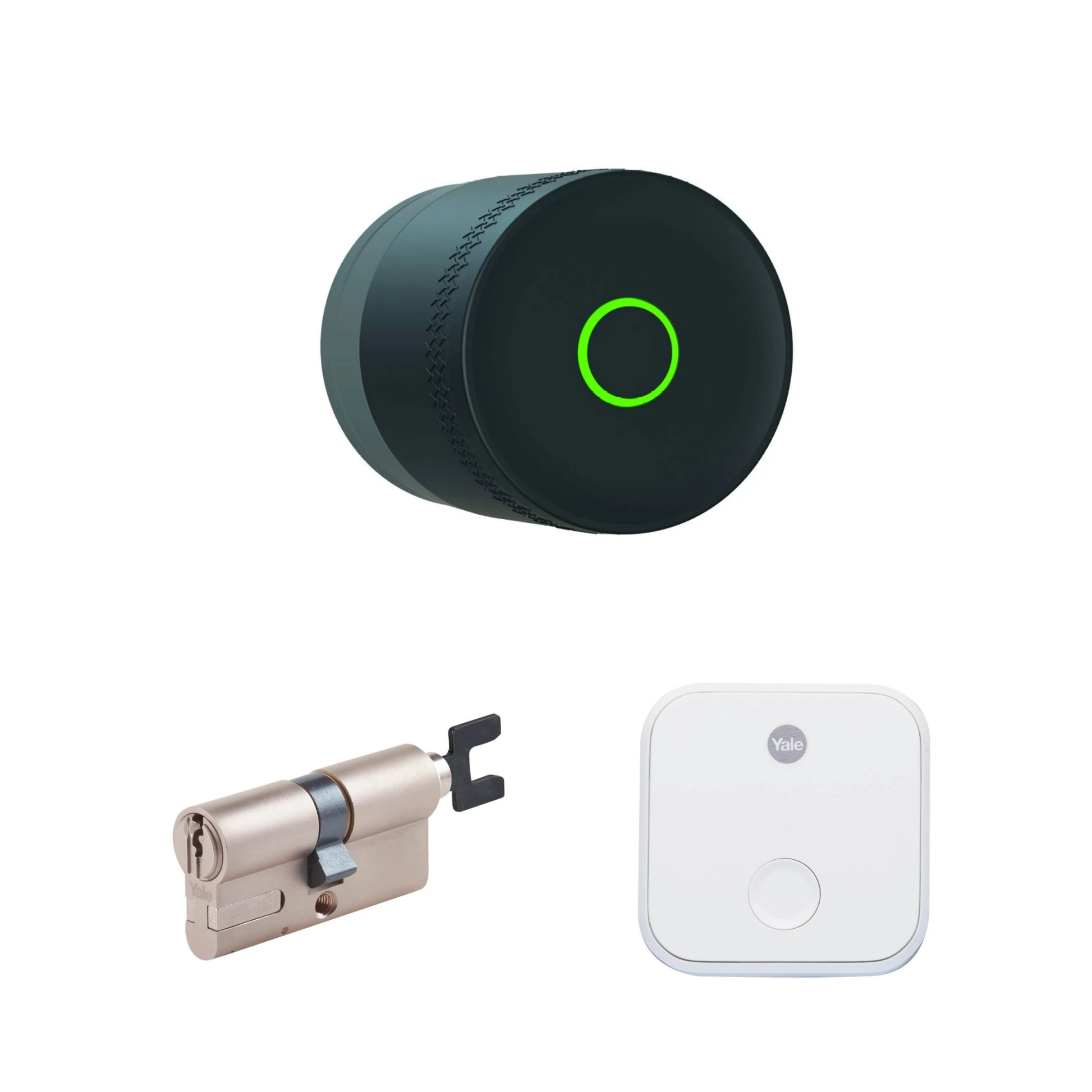 Yale Linus L2 Lite Akıllı Kilit Seti Siyah Linus, Barel ve Wi-Fi Köprüsü