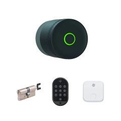 Yale Linus L2 Lite Akıllı Kilit Seti Siyah Linus, Barel, Parmak İzli Tuş Takımı ve Wi-Fi Köprüsü